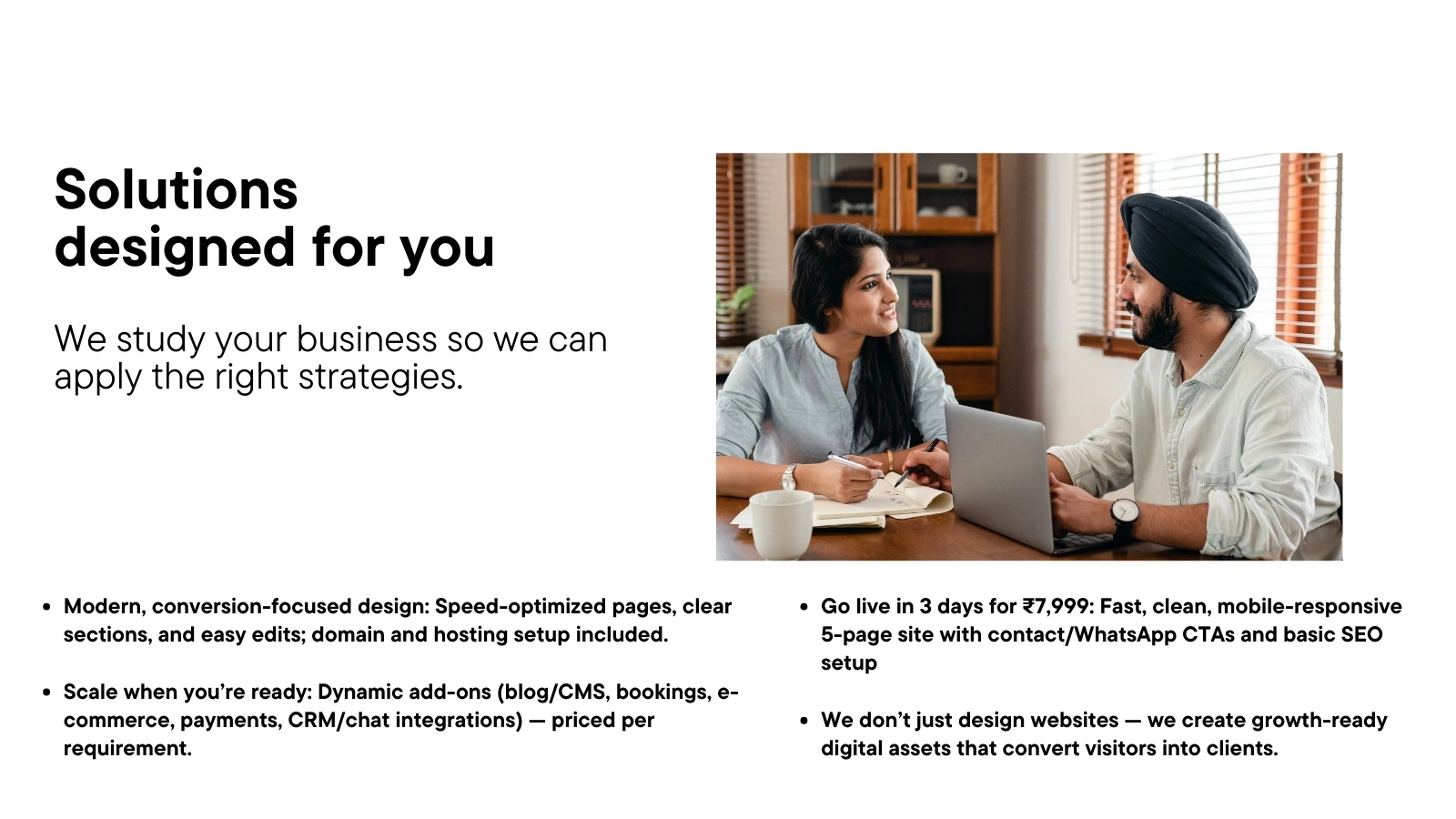 Solutions designed for you