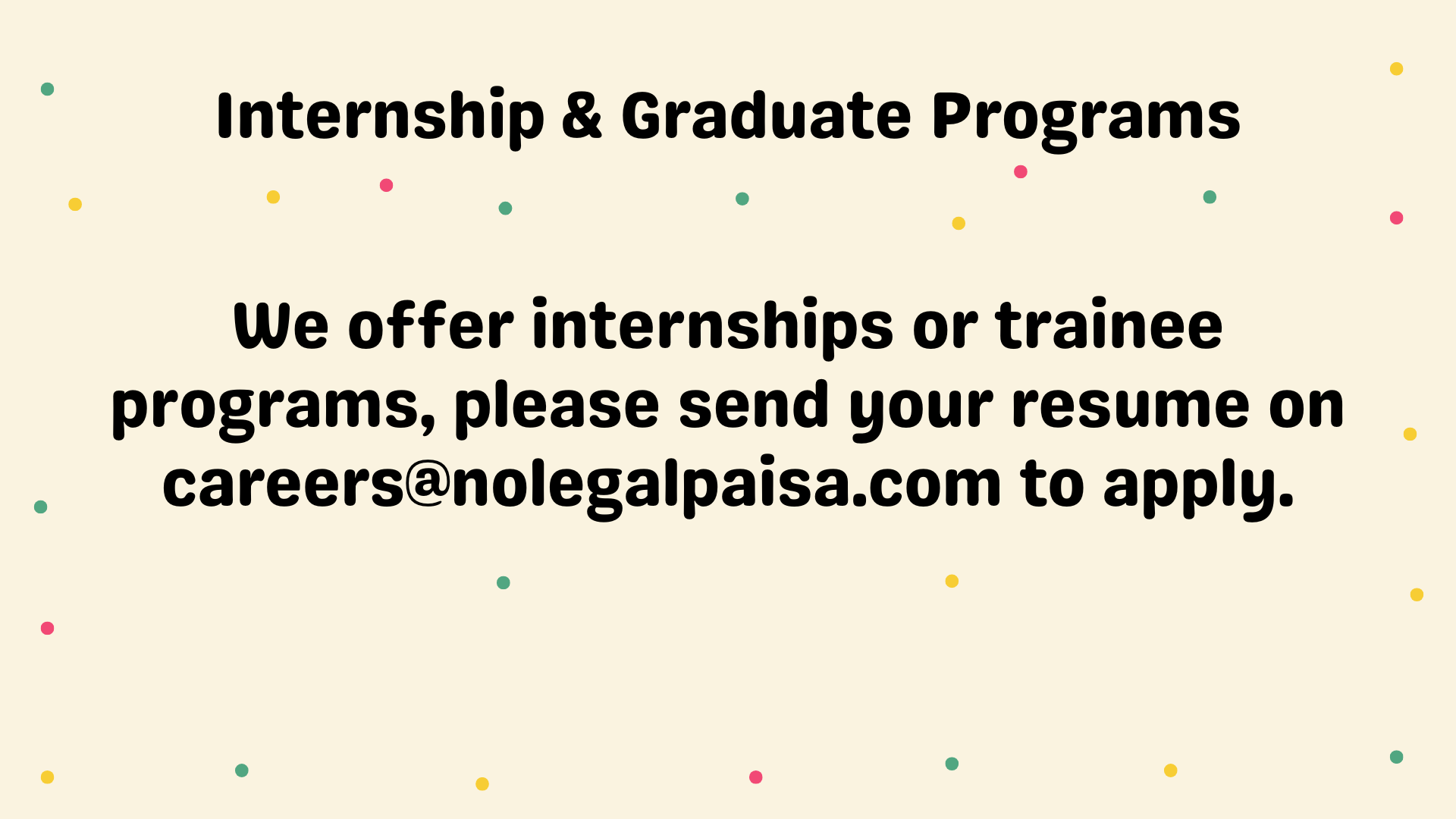 Internship & Graduate Programs